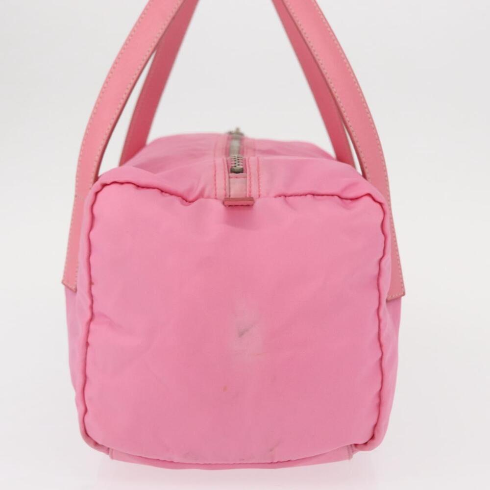 PRADA Hand Bag Nylon Pink Silver Auth 154369 - Picture 3 of 16